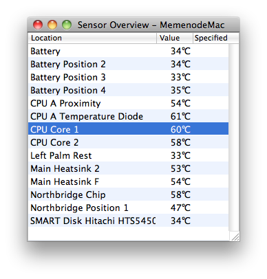 My Computer Temperature Vista