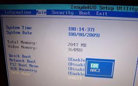 acer bios password reset