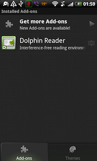 Dolphin Add-Ons Screen dolphin addons Dolphin HD Brings Versatility of Desktop Browsers to Android