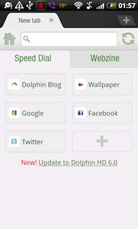 Dolphin Browser dolphin browser Dolphin HD Brings Versatility of Desktop Browsers to Android
