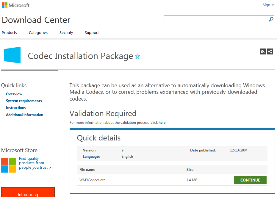 Media Player Codecs Windows 7