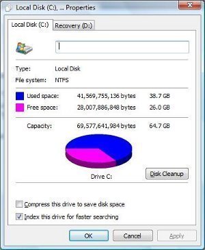 Hard Drive Pie Chart