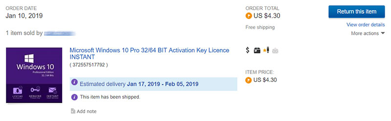 cheap windows 10 pro key on ebay