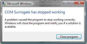 COM Surrogate Has Stopped Working com surrogate has stopped working COM Surrogate Has Stopped Working