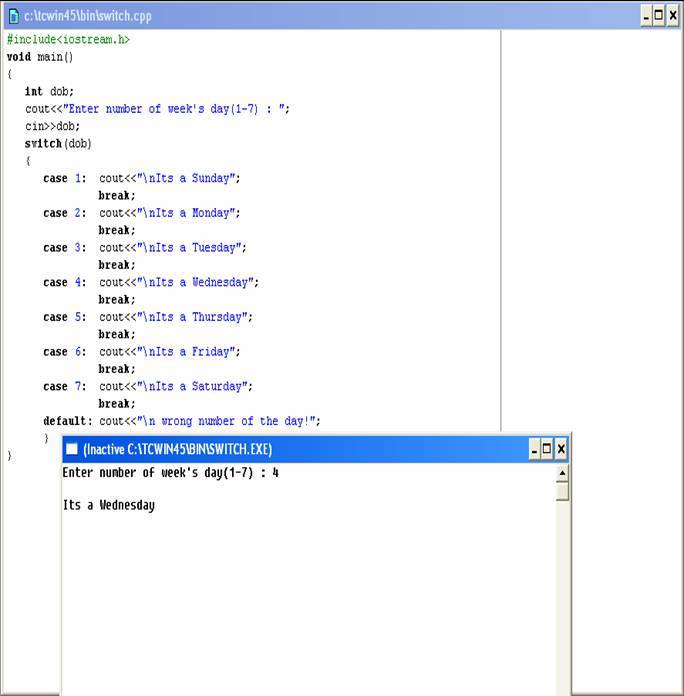 conditional switch statement3 Conditional Operators and Switch Statements