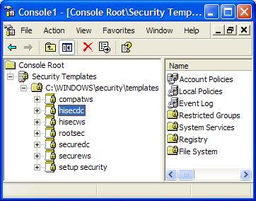 Defining a Baseline Security Template