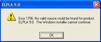 Error 1706 error 1706 Error 1706