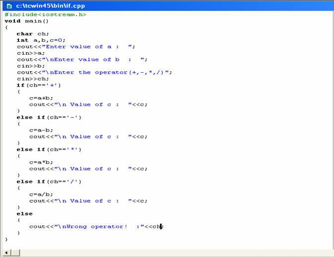 if else block if Statement