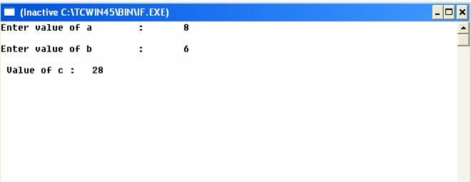 if output if Statement