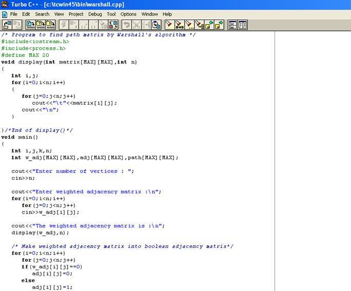 Warshall Algorithm