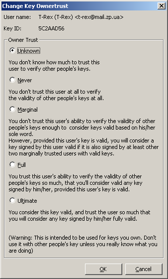 'Edit Owner Trust' Dialog