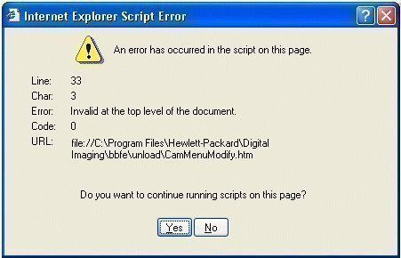 an error occurred in the script on this page ie6
