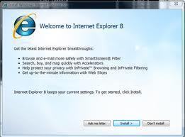 reinstall Internet Explorer vista