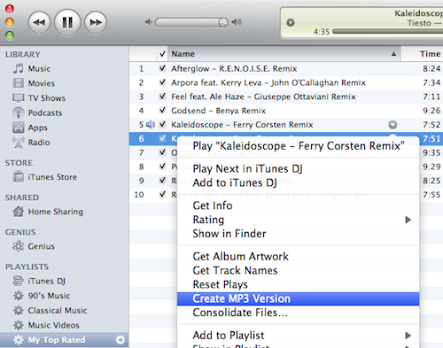 iTunes Convert to MP3