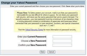 How to Change a Yahoo Password