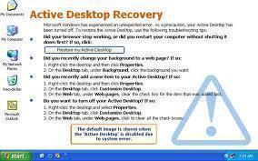 How to Restore Active Desktop