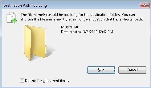 How to Solve “Cannot Copy the Path is Too Deep” with My USB Drive