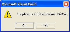 Compile Error in Hidden Module