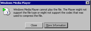 Windows Media Player Error 0xc00d1199