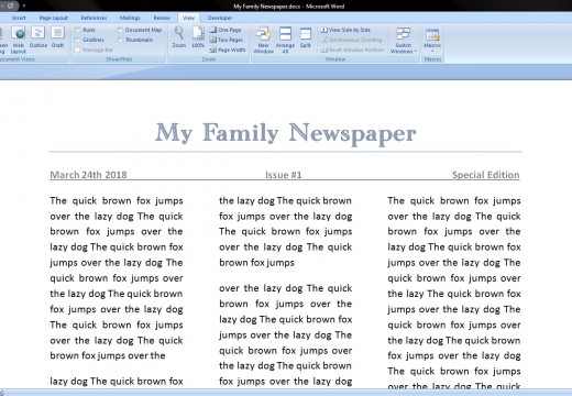 How to Make a Newspaper on Microsoft Word