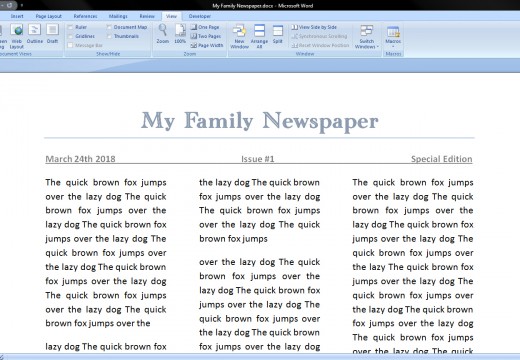 How to Make a Newspaper on Microsoft Word