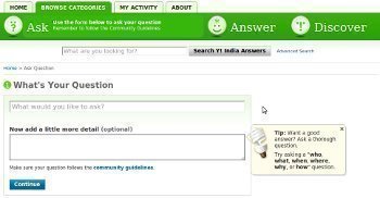 How to Ask a Question on Yahoo Answers