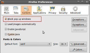 How to Block Pop-ups in Firefox
