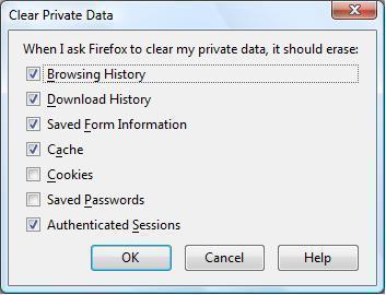 how to delete firefox history adn cookies