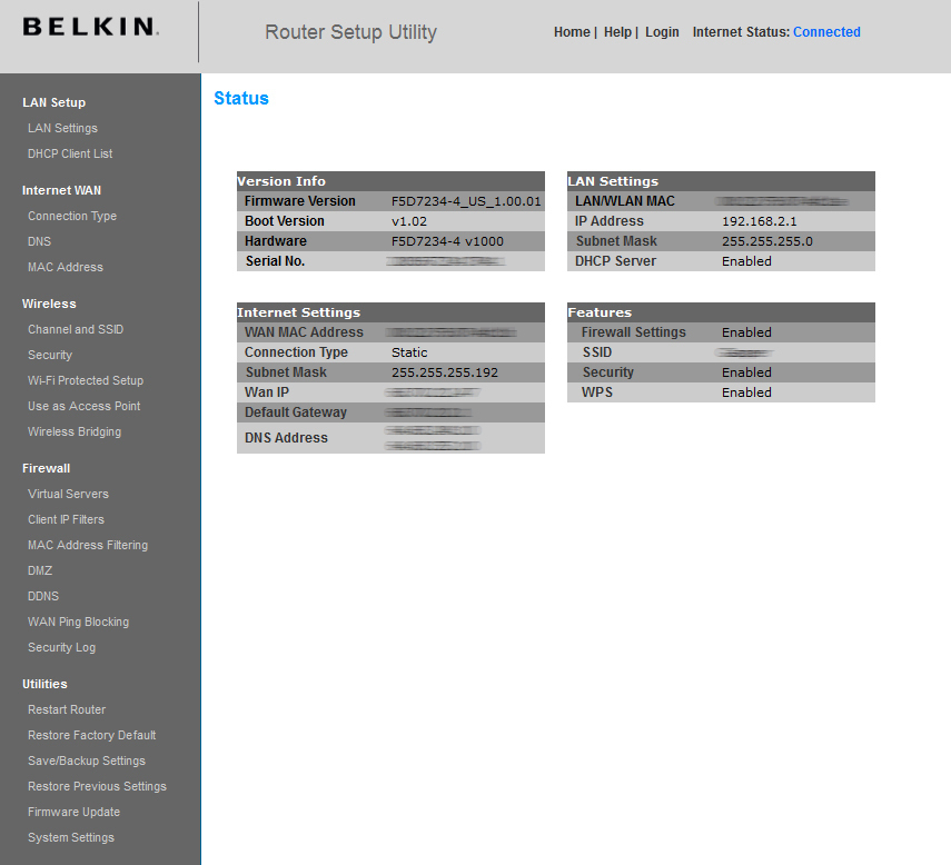 belkin router configuration