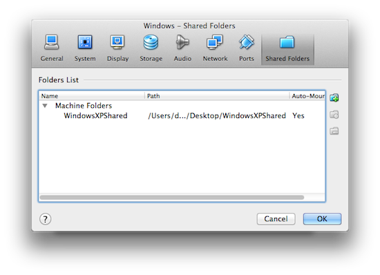 Virtualbox shared devices