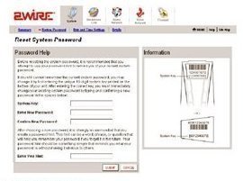 2wire control part password