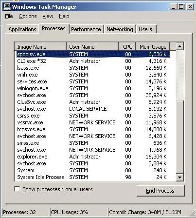 What does an idle CPU do?