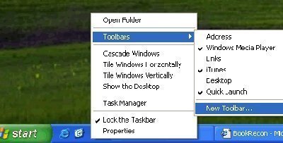 how to change the windows toolbar