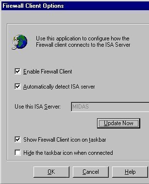 Configuring ISA Server Client Settings