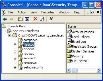 Defining a Baseline Security Template