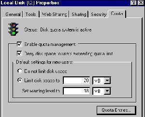 How to Configure NTFS Quotas