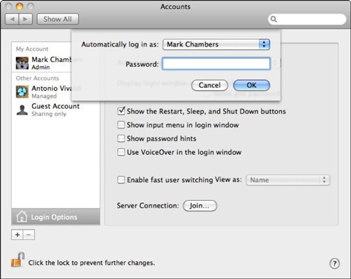 How to Re-enable Mac OS X Automatic Login