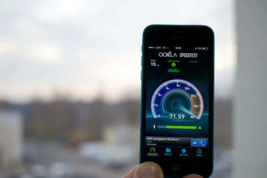 Mobile network speedtest