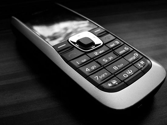 Phone in monochrome image