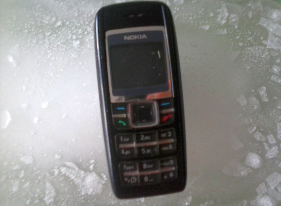 Phone on ice