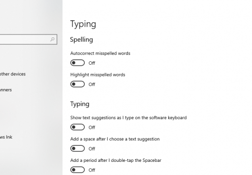 How to Disable Windows 10 Spell Checker and Auto-correct?