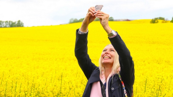 Taking a selfie