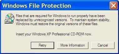 Windows Protection Error